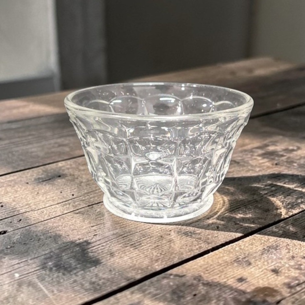 Indiana Glass Clear Mayonnaise‎ Bowl, Constellation Pattern, Vintage Replacement